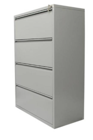 Archivador de 4 gavetas horizontal de 1,30 de alto x 0,89 de ancho x 0,475 de fondo