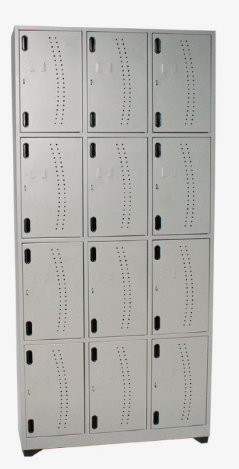 Locker de 12 puertas con portacandados, sin zapateras de 2,00 de alto x 0,86 de