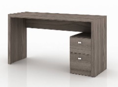 ESCRIT-003 - Escritorio sencillo de 110-150 cms con costados madera elaborado en rh de 15 mm
