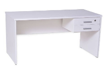 ESCRIT-013 - Escritorio sencillo de 110-150 cms con costados madera elaborado en rh de 15 mm