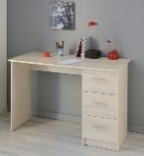 ESCRIT-016 - Escritorio sencillo de 110-150 cms con costados madera elaborado en rh de 15 mm